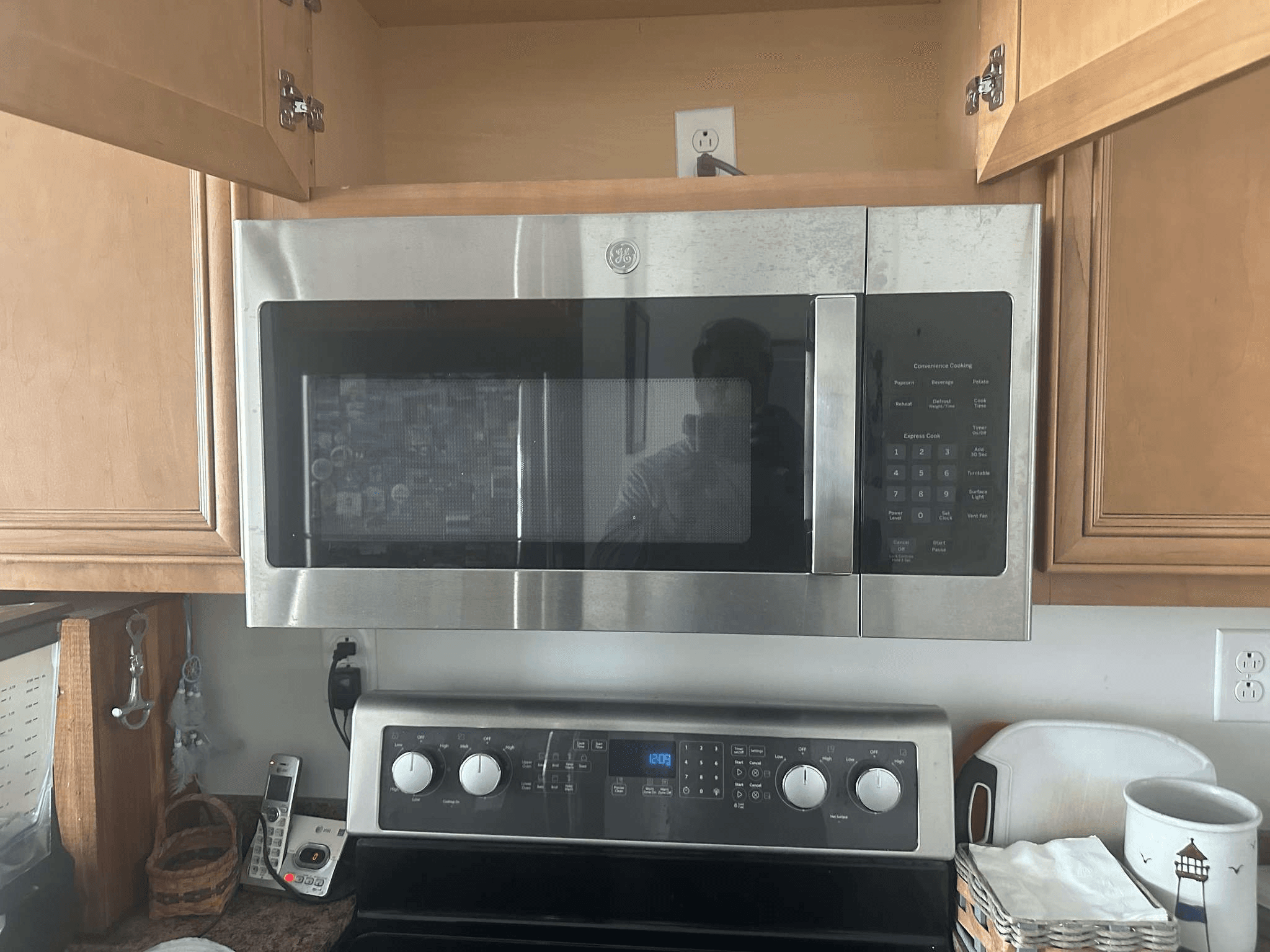 Microwave installed