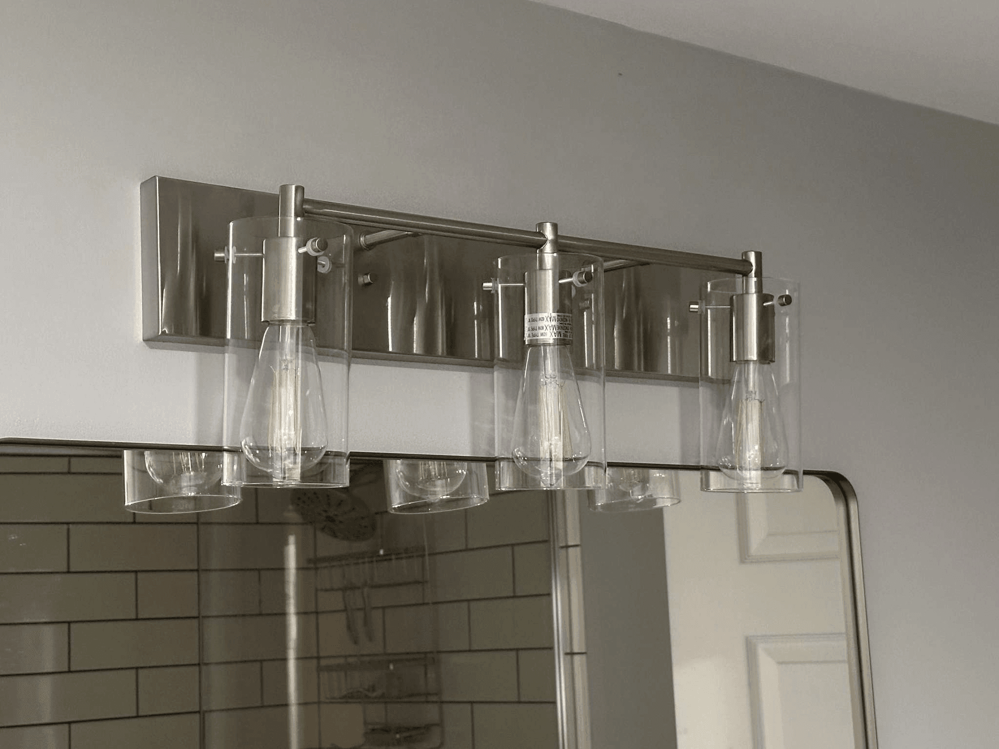 Bathroom light installed