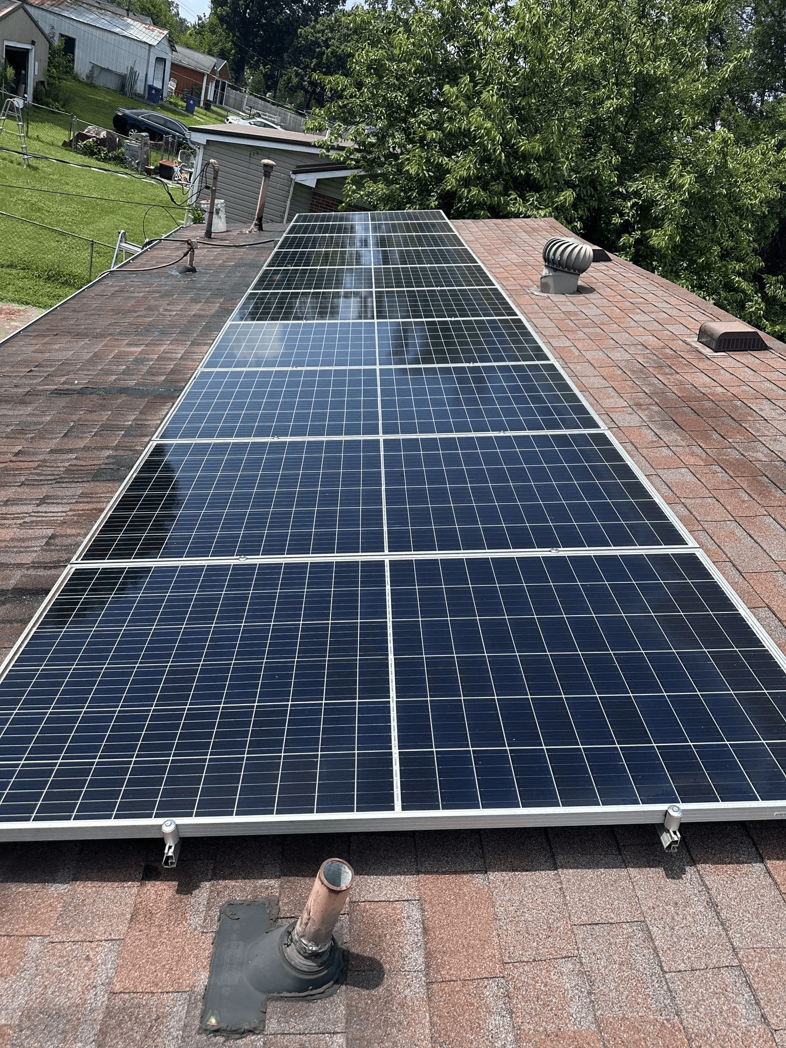 Solar panels installed