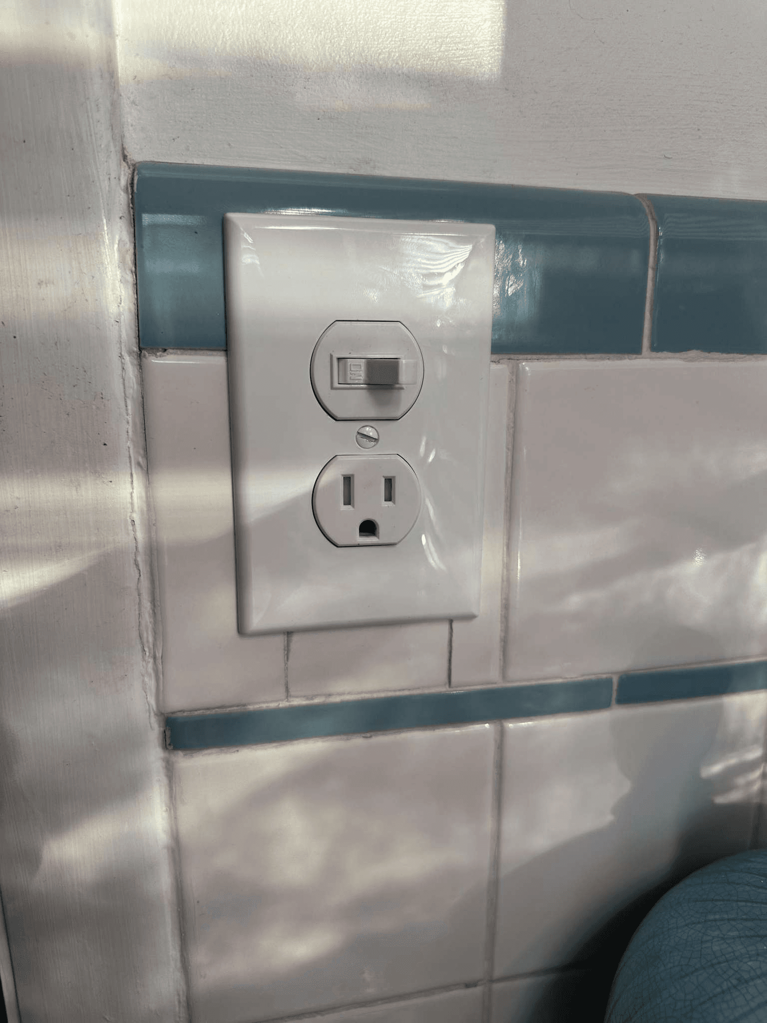Light switch installed